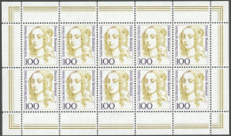 BUNDESREPUBLIK 1756I , 1994, 100 Pf. Luise Henriette Von Oranien Im Kleinbogen Mit Plattenfehler Senkrechte Punktreihe A - Other & Unclassified