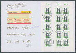 BUNDESREPUBLIK 1932 BRIEF, 1997, 47 Pf. Europäer-Denkmal Berus Im 10er-Bogen Und 5er-Streifen Auf Übergabe-Einschreiben, - Cartas & Documentos