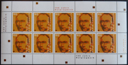 BUNDESREPUBLIK 2135I , 2000, 110 Pf. Kolping Mit Abart Spitze Des Oberen Roten Dreiecks Rechts Des Scheitels Verdickt Im - Unused Stamps