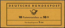 ZUSAMMENDRUCKE MH 6a , 1960, Markenheftchen Heuss Lumogen, Erstauflage, Stark Fluoreszierend, Pracht, Gepr. D. Schlegel, - Autres & Non Classés