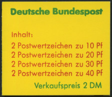 MARKENHEFTCHEN MH 20b , 1974, Markenheftchen Unfallverhütung, 2. Deckelseite: Telefonansagedienste, Pracht, Mi. 65.- - Andere & Zonder Classificatie