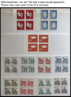 LOTS VB , Fast Komplette Postfrische Sammlung Bundesrepublik Von 1964-81 In Viererblocks, Meist Randstücke, Ohne Blocks, - Altri & Non Classificati