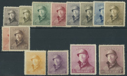 BELGIEN 145-58 , 1919/20, Stahlhelm, Falzreste, Prachtsatz - Unused Stamps