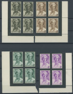 BELGIEN 407-14 VB , 1935, Tuberkulose In Unteren Eckrandviererblocks, Postfrisch, Pracht, Mi. 88.- - Altri & Non Classificati