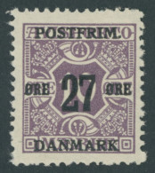 DÄNEMARK 88X , 1918, 27 Ø Auf 10 Ø Lila, Wz. 1Z, Falzrest, Pracht, Mi. 125.- - Andere & Zonder Classificatie