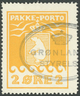 GRÖNLAND - PAKKE-PORTO 5A O, 1924, 2 Ø Gelb, (Facit P 5III), Pracht, Gepr. Dr. Debo - Spoorwegzegels