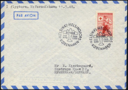 FINNLAND 322 BRIEF, 11.3.48, Erstflug HELSINKI-KOPENHAGEN, Pracht, Müller 58 - Gebraucht