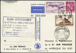 FRANKREICH 240,283,294 BRIEF, 16.12.35, Erstflug Air France MARSEILLE-PORTO PRAIA, Mit Unterbrechungsstempel 17.2.35 7º  - Sonstige & Ohne Zuordnung