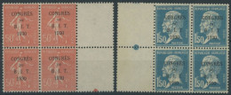 FRANKREICH 249/50 VB , 1930, Arbeitsamt In Viererblocks Mit Anhängenden Leerfeldern, Postfrisch, Pracht, Mi. (140.-) - Sonstige & Ohne Zuordnung