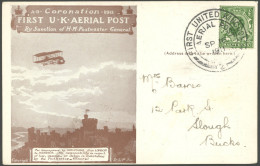 GROSSBRITANNIEN 121 BRIEF, 1911, 1/2 P. König Georg V Auf First U.K. AERIAL POST, Dunkelbraune Sonderkarte Mit 34-zeilig - Andere & Zonder Classificatie