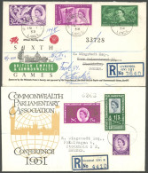 GROSSBRITANNIEN 303-05,349/50 BRIEF, 1958/61, Empire- Und Commonwealth-Festspiele Und Commonwealth - Parlaments-Konferen - Sonstige & Ohne Zuordnung