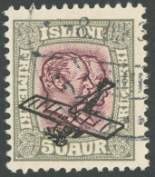 ISLAND 123 O, 1929, 50 A. Grau/braunlila, Pracht, Gepr. Bühler, Mi. 100.- - Otros & Sin Clasificación