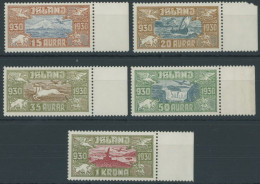 ISLAND 142-46 , 1930, Flugpostmarken Allthing, Prachtsatz, Mi. 400.- - Otros & Sin Clasificación