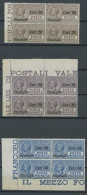 ITALIEN 214-16 VB , 1925, Rohrpostmarken In Randviererblocks, Postfrisch, Pracht, Mi. (144.-) - Ohne Zuordnung