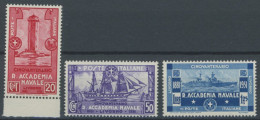 ITALIEN 369-71 , 1931, Marineakademie Livorno, Postfrischer Prachtsatz, Mi. 85.- - Ohne Zuordnung