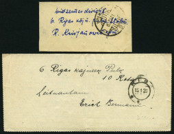 LETTLAND 1919/20, 4 Verschiedene Feldpostbelege, Feinst/Pracht - Letonia