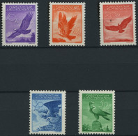 LIECHTENSTEIN 143-47x , 1934/5, Adler, Glatter Gummi, Falzrest, Prachtsatz - Sonstige & Ohne Zuordnung