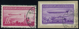 LIECHTENSTEIN 149/50 O, BrfStk, 1936, Zeppeline, Pracht, Gepr. Liniger, Mi. 240.- - Andere & Zonder Classificatie