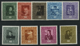 LIECHTENSTEIN 268-76 , 1949, 1. Gemäldeserie, Prachtsatz, Mi. 90.- - Andere & Zonder Classificatie