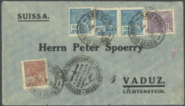 LOTS 1935, Seltene Destination Von Katapult-Süd-Flugbrief Brasilien-Vaduz, Pracht - Lotti/Collezioni