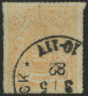LUXEMBURG 23b O, 1871, 40 C. Mattorange, Pracht, Mi. 100.- - Servizio