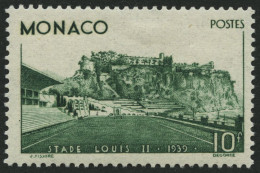 MONACO 189 , 1939, 10 Fr. Einweihung Des Louis II. Stadions, Falzrest, Pracht - Altri & Non Classificati