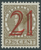 NIEDERLANDE 228 , 1929, 21 Auf 221/2 C. Olivbraun, Postfrisch, Pracht, Mi. 60.- - Other & Unclassified