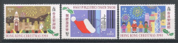 HONG KONG 1990 N° 626/628 ** Neufs MNH Superbes C 3.40 € Noël Christmas Feu D'artifice Bonnet Père Noël Enfants - Unused Stamps