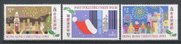 HONG KONG 1990 N° 626/628 ** Neufs MNH Superbes C 3.40 € Noël Christmas Feu D'artifice Bonnet Père Noël Enfants - Nuevos