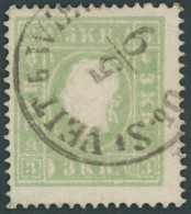 ÖSTERREICH BIS 1867 12a O, 1859, 3 Kr. Gelbgrün, Seltener K1 Ob. St. VEIT B. WIEN, Pracht - Andere & Zonder Classificatie