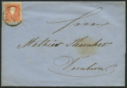 ÖSTERREICH 13I BRIEF, 1859, 5 Kr. Rot, Type I, K1 FELDKIRCH, Prachtbrief Nach Dornbirn - Autres & Non Classés