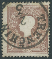 ÖSTERREICH BIS 1867 14I O, 1858, 10 Kr. Braun, Type I, Mit Ungarischem K1 TRENCHIN, Pracht - Andere & Zonder Classificatie