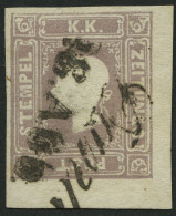 ÖSTERREICH 17 O, 1858, 1.05 Kr. Graulila, L2, Pracht, Attest Matl - Gebruikt