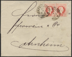 ÖSTERREICH 37II Paar BRIEF, 1880, 5 Kr. Rot, Feiner Druck, Im Waagerechten Paar Auf Brief Von SEILERSTATTE WIEN Nach Arn - Used Stamps