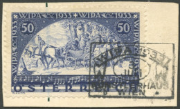 ÖSTERREICH 1918-1938 555A BrfStk, 1933, 50 G. WIPA, Gewöhnliches Papier, Mit Sonderstempel, Prachtbriefstück, Mi. 260.- - Otros & Sin Clasificación