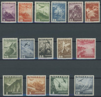 ÖSTERREICH 1918-1938 598-612 , 1935, Flugzeug über Landschaften, Postfrischer Prachtsatz, Mi. 190.- - Otros & Sin Clasificación