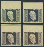 ÖSTERREICH 1945-1949 772-75B , 1946, Renner, Ungezähnt, Postfrischer Prachtsatz, Mi. 280.- - Autres & Non Classés