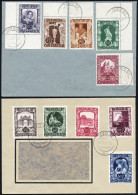 ÖSTERREICH 812-21 BrfStk, 1947, Kunstausstellung Mit Tagesstempeln Wien 62 Auf 2 Umschlägen, Prachtsatz - Used Stamps