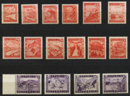 ÖSTERREICH 838-53 , 1947, Landschaften, Prachtsatz, Mi. 100.- - Used Stamps