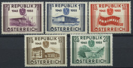 ÖSTERREICH 1012-16 , 1955, Unabhängigkeit, Prachtsatz, Mi. 60.- - Oblitérés