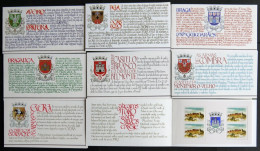 PORTUGAL , 1986/7, Burgen Und Schlösser, 8 Postfrische Heftchenblätter Mit Wappen (Mi.Nr. 1680/1,1688/9,1699/1700,1708/9 - Altri & Non Classificati