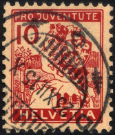 SCHWEIZ BUNDESPOST 129 O, 1915, 10 C. Pro Juventute, Pracht, Mi. 110.- - Usati