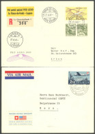 SCHWEIZ BUNDESPOST 479,518 BRIEF, 1947/9, 2.50 Fr. Swissair Und 150 C. Pro Aero, Je Auf FDC, Pracht, Mi. 115.- - Andere & Zonder Classificatie