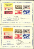 LUFTPOST SF 44.1a,f BRIEF, 20.9.1944, ZÜRICH-BERN Und BERN-ZÜRICH, 2 Eil-Einschreibbriefe, Pracht - Primi Voli