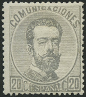 SPANIEN 123 , 1873, 20 C. Graulila, Normale Zähnung, Pracht, Mi. 150.- - Gebraucht