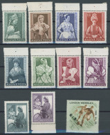 UNGARN 1330-40 , 1953, Volkstrachten, Tag Der Briefmarke, Fußball-Nationalmannschaft, Postfrisch, Pracht, Mi. 73.- - Other & Unclassified