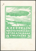 UNGARN 1932, Justice For Hungary, Seltene Ungarische Zeppelin-Sonderkarte Für Sonderflug Ab Budapest Am 11.9, Pracht - Other & Unclassified