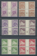 ALGERIEN VB , 1926, Mi.Nr. 39,40,45,47,49/50 Je Im Zwischensteg-Viererblock Mit Millesimes Nr. 6, Postfrisch, Pracht - Algeria (1962-...)