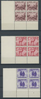 BELGISCH-KONGO 185-89 VB , 1939, Zoologischer Garten In Eckrandviererblocks Aus Der Linken Unteren Bogenecke, Postfrisch - Sonstige & Ohne Zuordnung