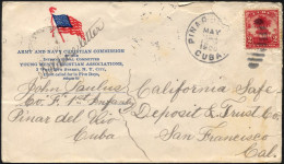 KABA - AMERIKANISCHE BESETZUNG 2A BRIEF, 1900, 2 C. Karmin, Vierseitig Gezähnt, Mit K1 PINAR DEL RIO/CUBA Auf Amerikanis - Storia Postale